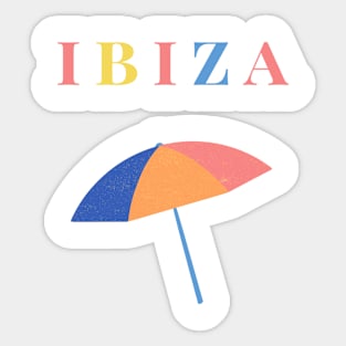 Ibiza Pastel colour Spanish Holiday Design Sticker